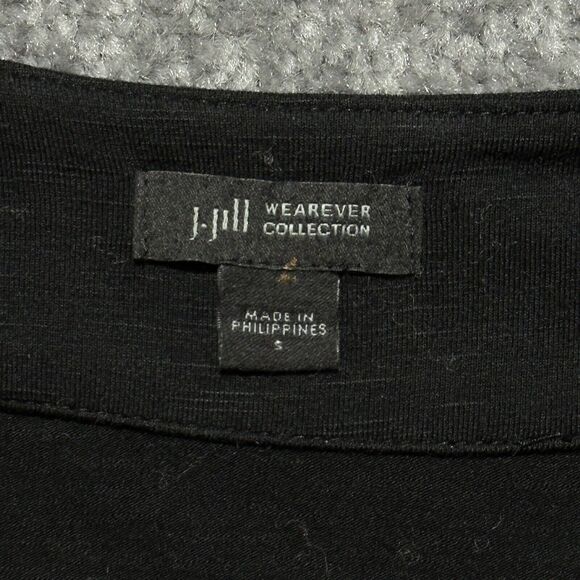 J. Jill Wearable Collection Tunic Top Women S Black V‎ Neck Rayon Stretch X68 - Picture 7 of 12